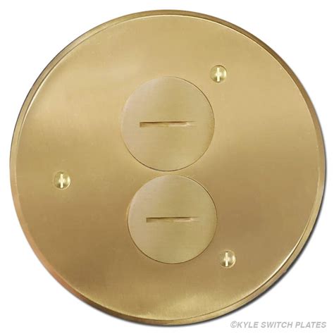 electric floor box round plug type cover only 13 inch|floor box receptacle covers.